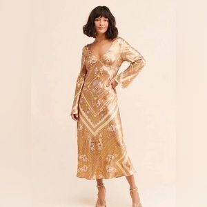Free people party New Light Scarf Midi Dress size 8